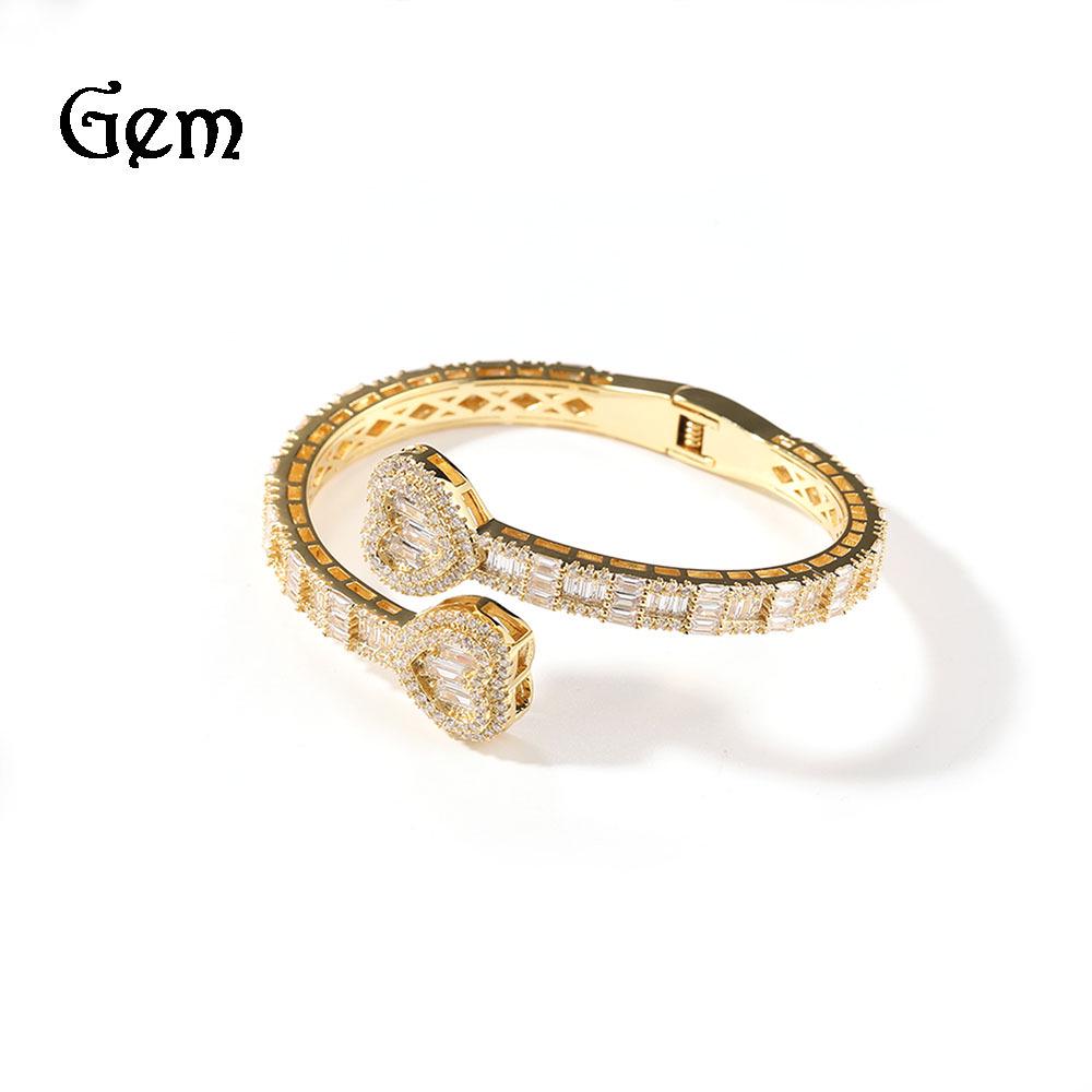 Trendy Geometric Rhinestone Heart Clasp Bracelet - Cute, Lovely, and Fashionable Bracelet Accessories