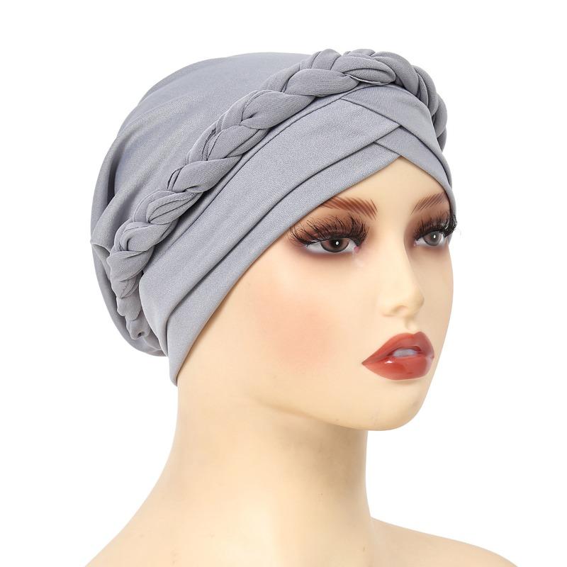 1pc Solid Color Women Multi-Purpose Headband for All Seasons,Two Strands of Mulberry Silk Braid Headscarf for Outdoor Activities