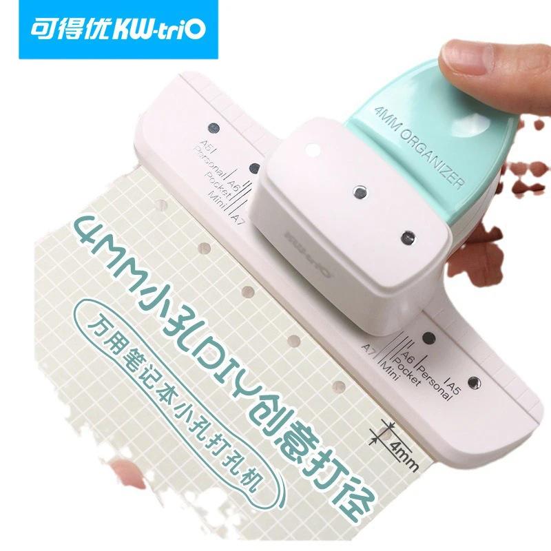 KW-TRIO 3 Hole Puncher DIY Paper Binding A5 A6 A7 Loose Leaf Paper Scrapbooking Standard Hole Punch Office Supplies Stationery