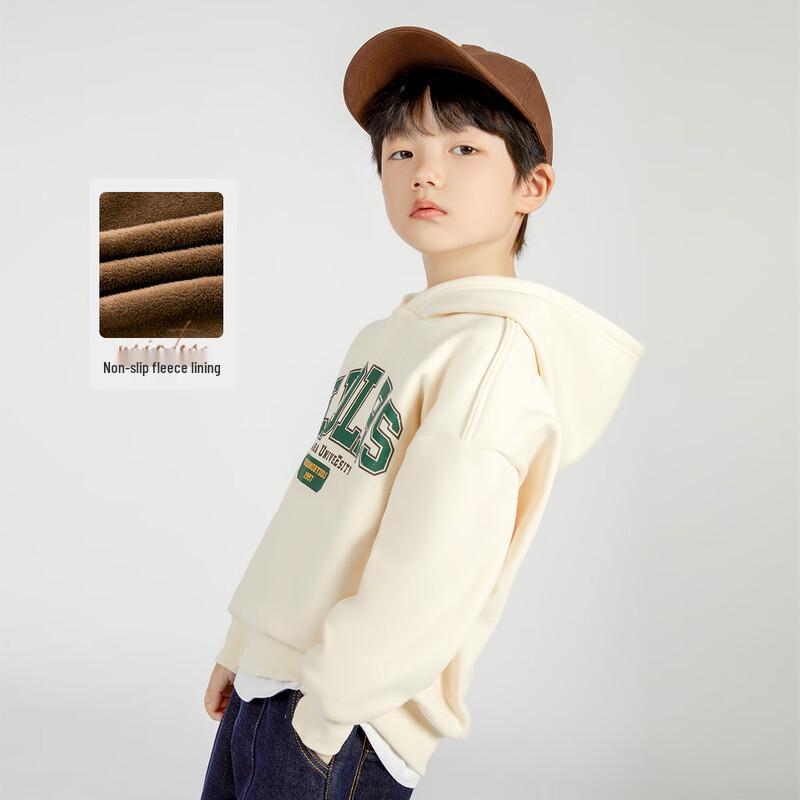 Boy s Warm Casual Hooded Fleece Sweatshirt 110