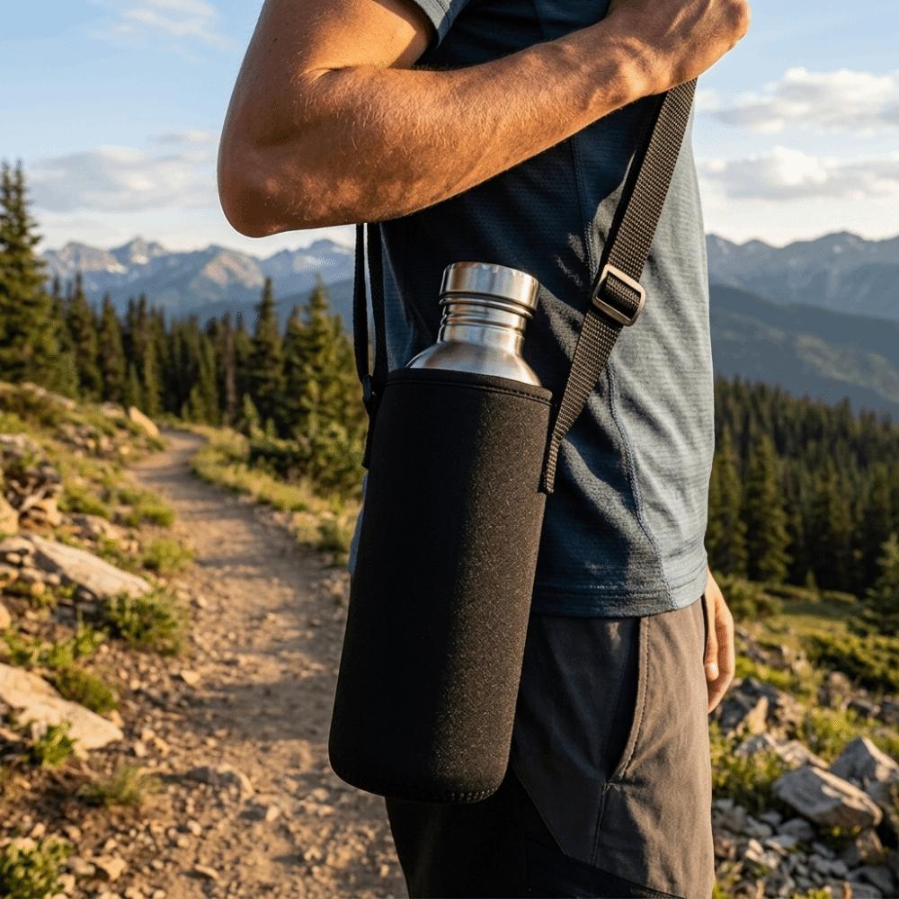 Heat Insulation Function Heat Insulated Holder Elastic Adjustable Opening Cup Holder Outdoor
