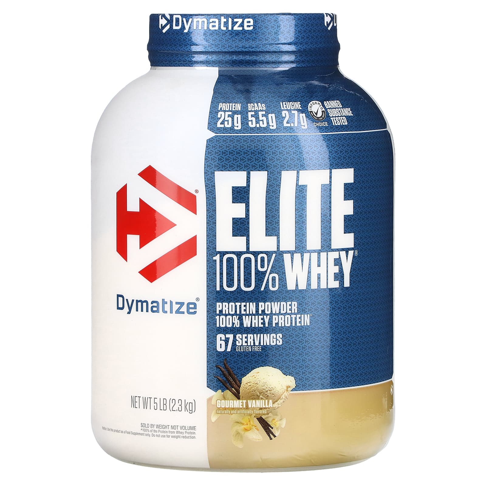 

Elite 100% Whey Protein Powder, Gourmet Vanilla, 2.3Kg (5Lbs)