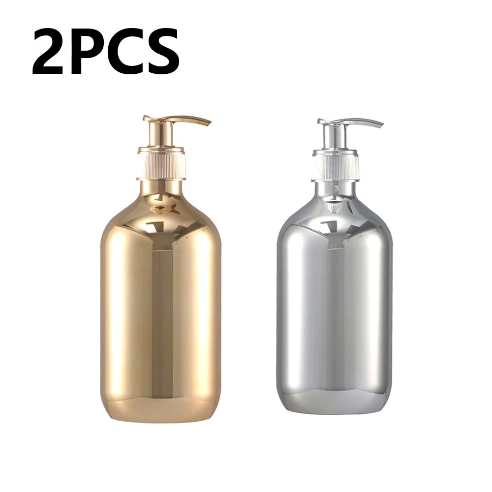 500ML Shower Gel Bottle PET Gold Silver Rose Gold Black Transparent Two-piece Shower Gel Bottle Household Bathroom Supplies