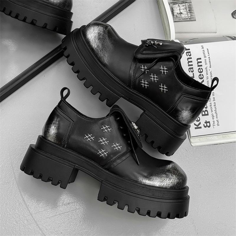 Fashion New Arrival Men Thick Bottom Oxford ShoesCasual Leather Shoes Fashion Business Formal Dress Footwear Soft Outdoor Male Sneakers
