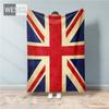 Bettüberwurf mit britischer Flagge, Retro-Stil, Einzel- und Doppeldecken, modische Flanell-Decken, dekorative Sofadecke, Reise- und Nickerchen-Mehrzweckdecke
