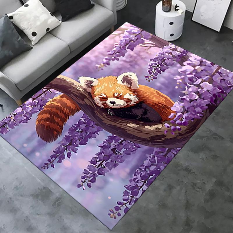 Red Panda Chair Mat: Office Carpet, Oversized Rug for Home Decor, Sofa Mat, Desk Pad Gift Suitable for Bedroom, Living Room, Various Rooms