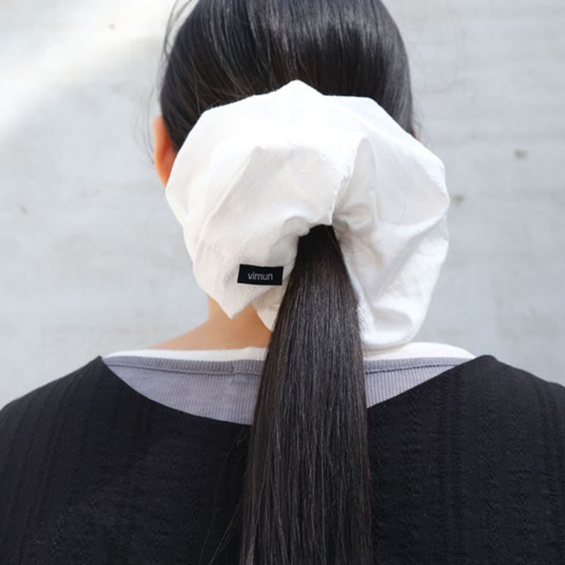 

VIMUN Хлопковая жаккардовая резинка-скранчи_Белая free