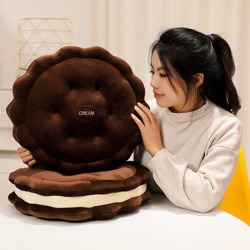 Creative Sandwich Chocolate Biscuits Throw Pillow Plush Toy Office Seat Cushion Tatami Futon Seat Cushion