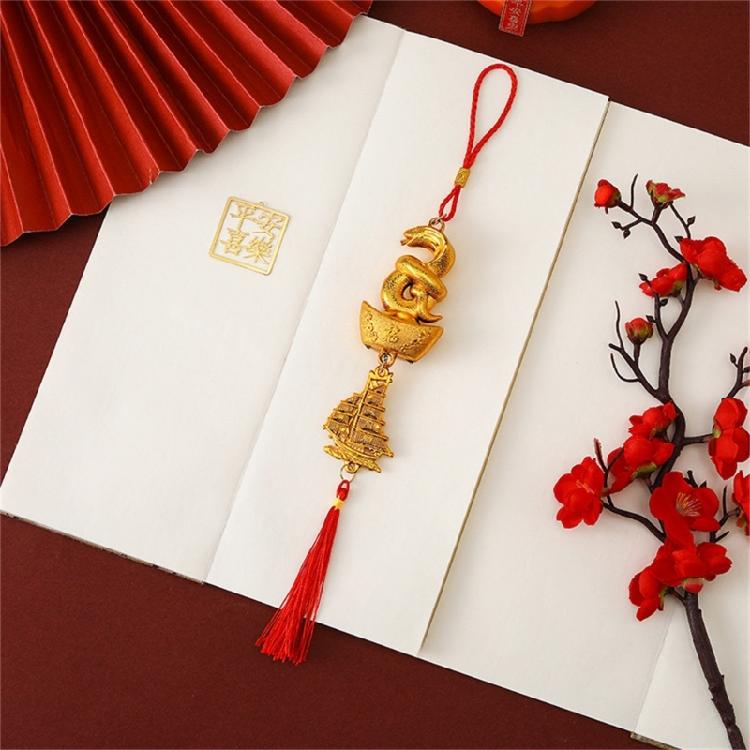 2025 Years of The Snake Pendant Snake Lucky Charm Decorative for Chinese New Years Prosperitys and Elegant Decoration