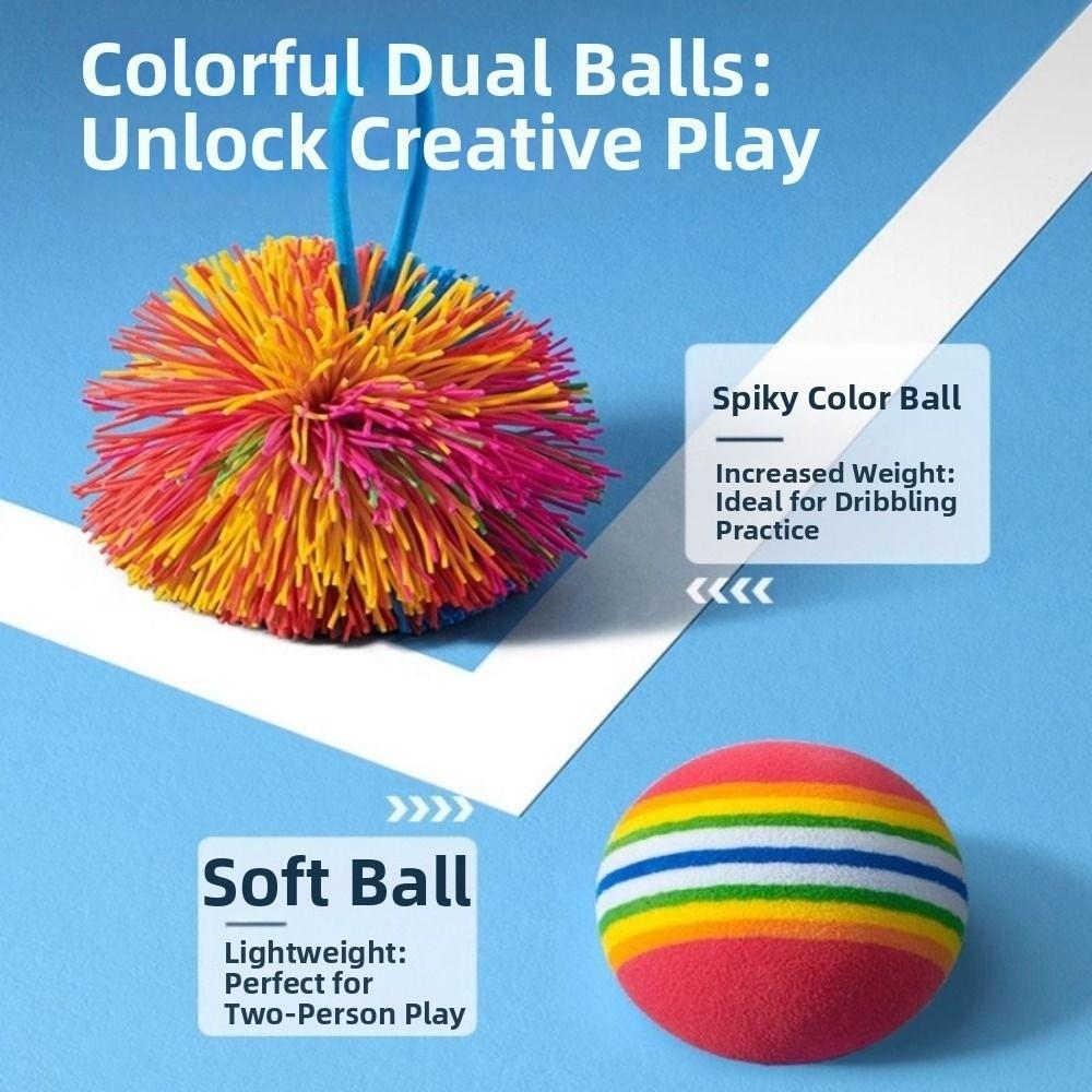 2Pcs Shock Absorbing Children's Badminton Racket Portable Lightweight Badminton Racket Set With Ball Soft Grip Sports Game Toys