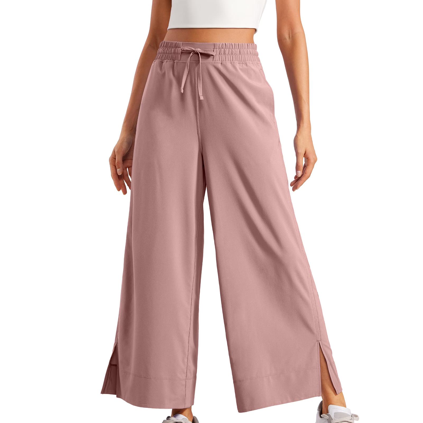 

Women s Fashionable Loose-Fit Solid-Colour Wide-Leg Trousers High-Waisted Casual Sports Trousers M