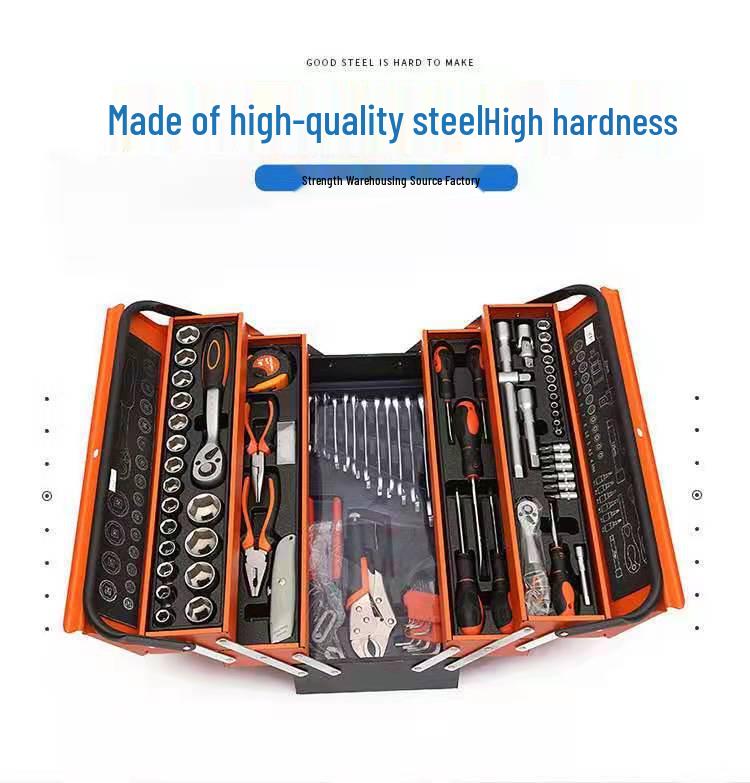 

85-Piece Automotive Tool Set: Compact Combination Kit with Ratchet Wrench & Manual Mechanic Tools for Home Repair
