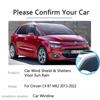 For Citroen C4 B7 MK2 2013~2022 7 Seat Car Side Sun Rain Window Visor Deflectors Windshield Awning Guards Trim Cover