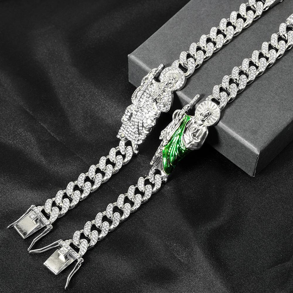 Hip Hop Hipster Diamond Bracelet Cuban Chain Full Diamond Chain Jewelry
