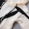 Übergröße Damen Sets Winter Strickpullover Kapuzenpullover Top Stretch Weitbeinige Hose Zweiteiliges Set