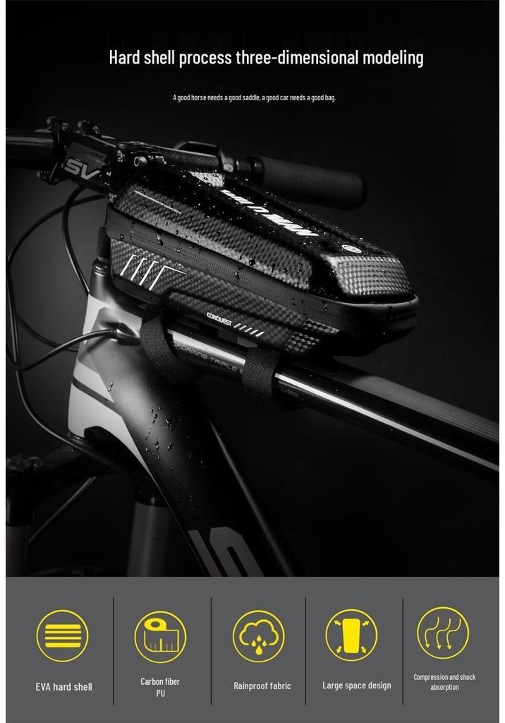 Mountain Bike Hard Shell Waterproof Frame & Handlebar Bag