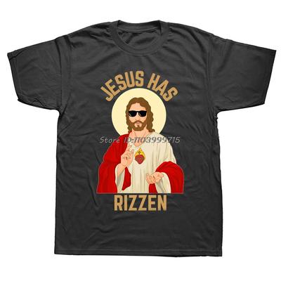 Chrystus Jezus Powstał Zabawny Cytat T-Shirt Lato Graficzny Streetwear T-shirt Retro Chrystus Religijne Prezenty T-shirt Unisex Koszulki Unisex