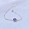 Natural Amethyst Bracelet Sterling Silver Handmade Bracelet Amethyst Chain Bracelet for Women Healing Gemstone Bracelet Unique Gifts