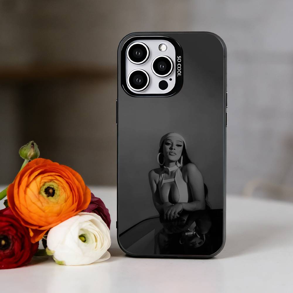 D-DOJA Cat Phone Case For iPhone 17,16,15,14,13,12,11 Plus,Pro Max,XS,Colorful Silver Phone Case Funda Cover