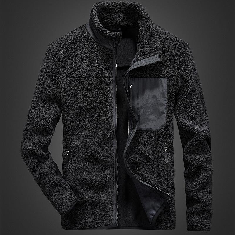 Veste polaire pour homme, sweat-shirt en polaire pour sports de plein air, ample, épais, chaud, en velours, automne et hiver, tendance