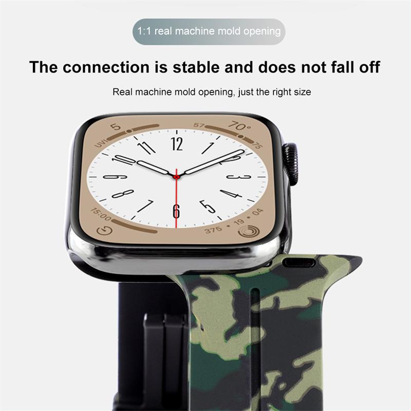 Bracelet en silicone pour Apple Watch Bracelet de sport magnétique Bracelet de montre pour IWatch Series 1 2 3 5 6 Se 7 8 Ultra38mm 40mm 41mm 42mm 44mm 45mm 49mm