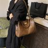 2025 Autumn New Small Fragrant Wind Rhombus Retro Chain Shoulder Bag Large Capacity High Sense Commuter Crash Tote Bag