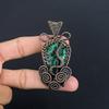 Malachite Pendant, 999 Copper Wire Wrapped Pendant Jewelry. Gift For Women Handmade Pendant Gemstone Jewelry