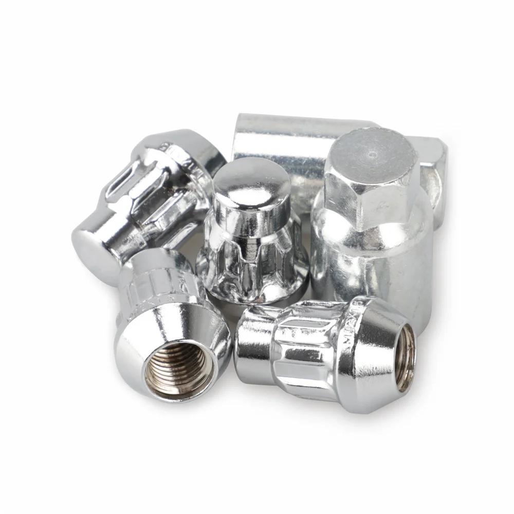 4 Anti Theft Nuts+2keys 33mm Safety Wheel Nuts Secrets M12x1.5 Rims Auto Accessories for Chevrolet Mitsubishi Mazda Kia