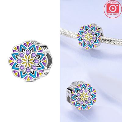 Colorful Mandala Flower Beads Copper Original Beads Fit Original Charms Bracelet Beads Jewelry Gifts For Women