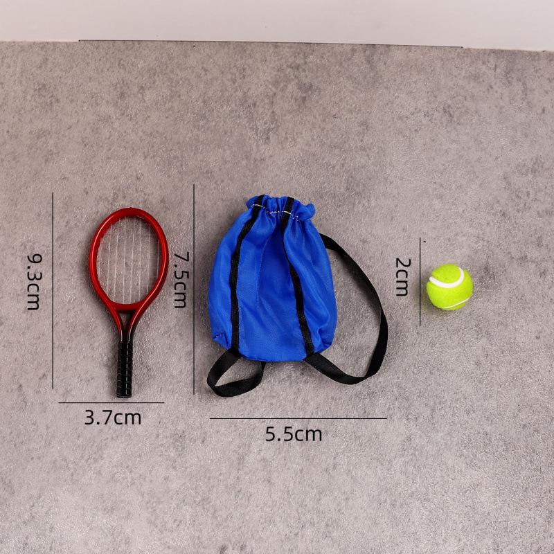 Miniature Outdoor Tennis Racket Dollhouse Ornament