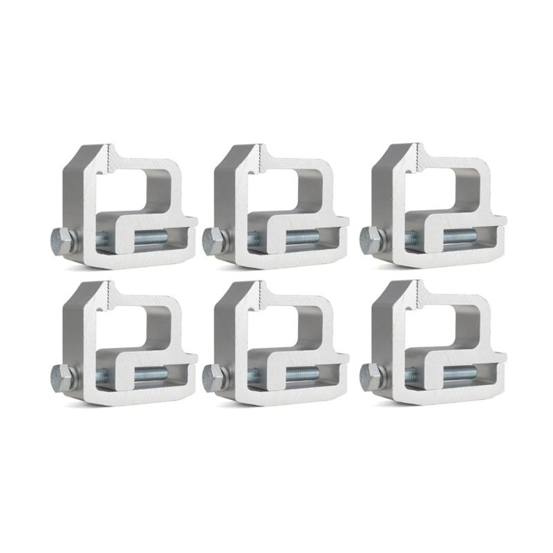 6Pcs Truck Clamps Truck Accessories Aluminum Mounting Clamps Truck Caps Clamps Heavy Duty Clamps 6 pack серебряный