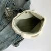 Versatile Plush Handbag Chinese Style Soft Shoulder Bag Trendy Hasp Bow Velvet Tote Bag  Shopping