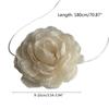 Gothic Elegant Peony Flower Clavicle Chain Necklace Women Bridal Adjustable Choker Marriage Jewelry Y2K Accessories