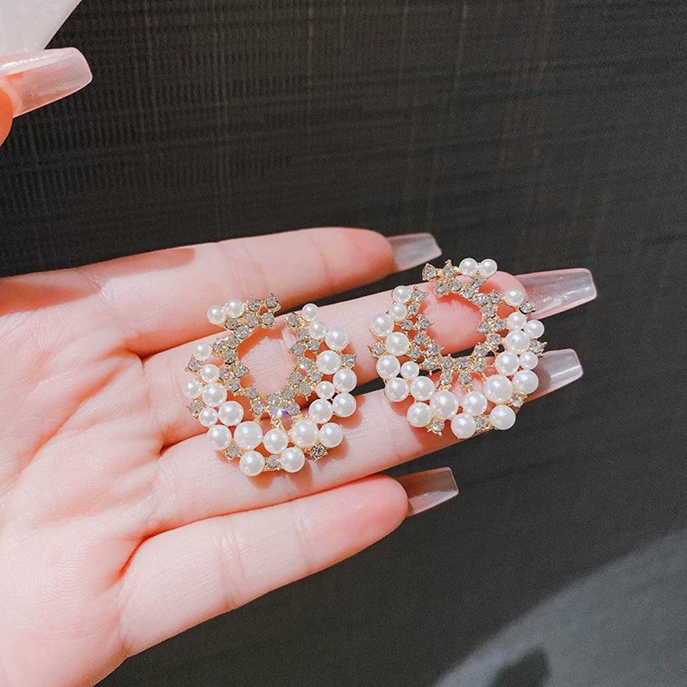 Elegant Floral Bow Earrings - High-End French Design for Women