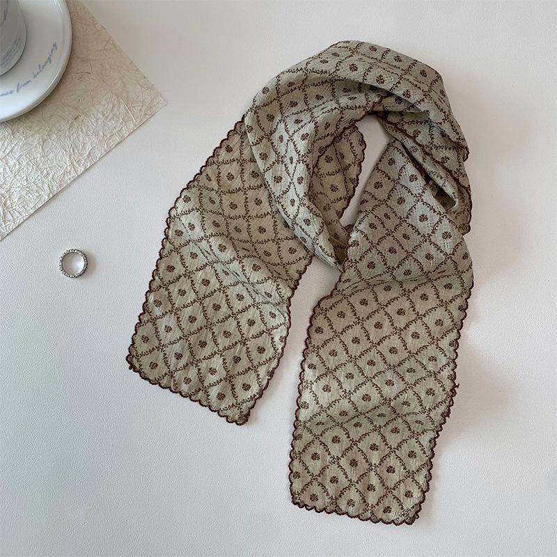 Early Spring Hot Selling New Slim Scarf High-end Versatile Retro Long Strip Neck Protection Multifunctional Fashionable Decoration