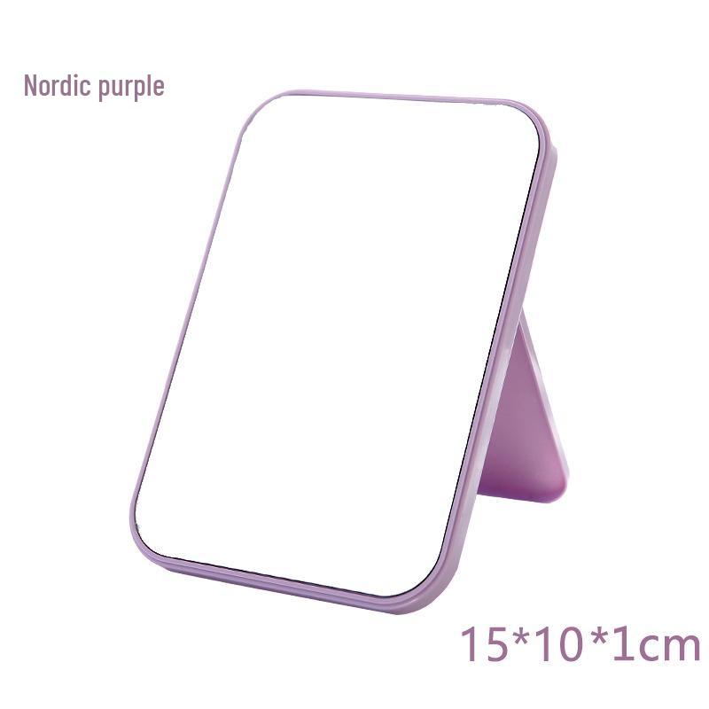 HD Single-Sided Folding Makeup Mirror - Portable Square Vanity Mirror