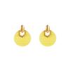 Multi-color smudged acetic acid large round geometric earrings retro Korean gentle personality earrings fashion high-end earrings