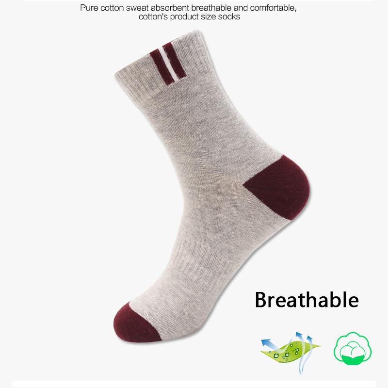 5 Pairs Men's Socks Cotton Large Size 39-48 Business Long Socks Breathable Deodorant Big Size Fashion High Quality