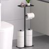 Rust-proof Toilet Brush And Paper Stand Freestanding Tissue Dispenser Bathroom Use