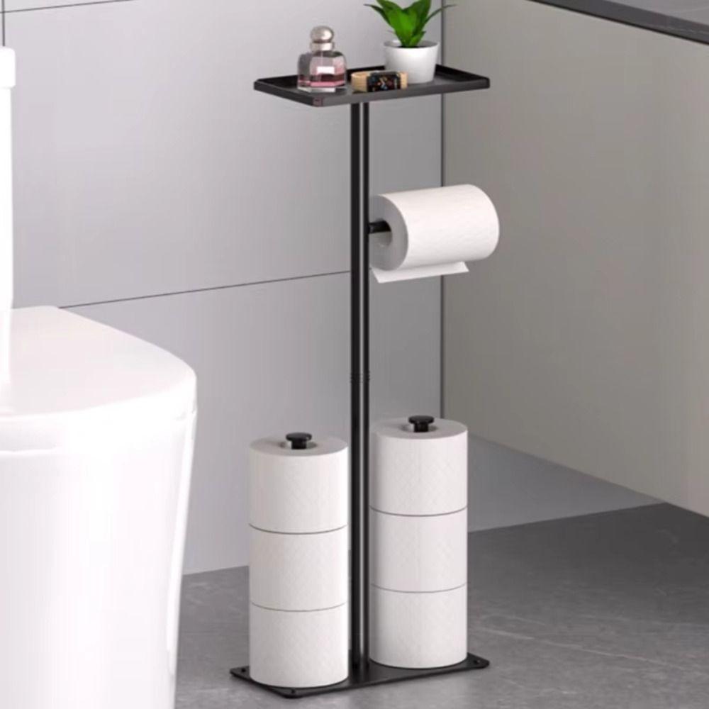 Rust-proof Toilet Brush And Paper Stand Vertical Paper Storage Rack  Hotel Bathroom