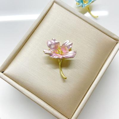 Naiste sõlg Cherry Blossom roostevaba Peen Vintage libisemisvastane kulumiskindel mantel krae müts Sall Dekoratsioon Riided Pin Rõivas Ehted