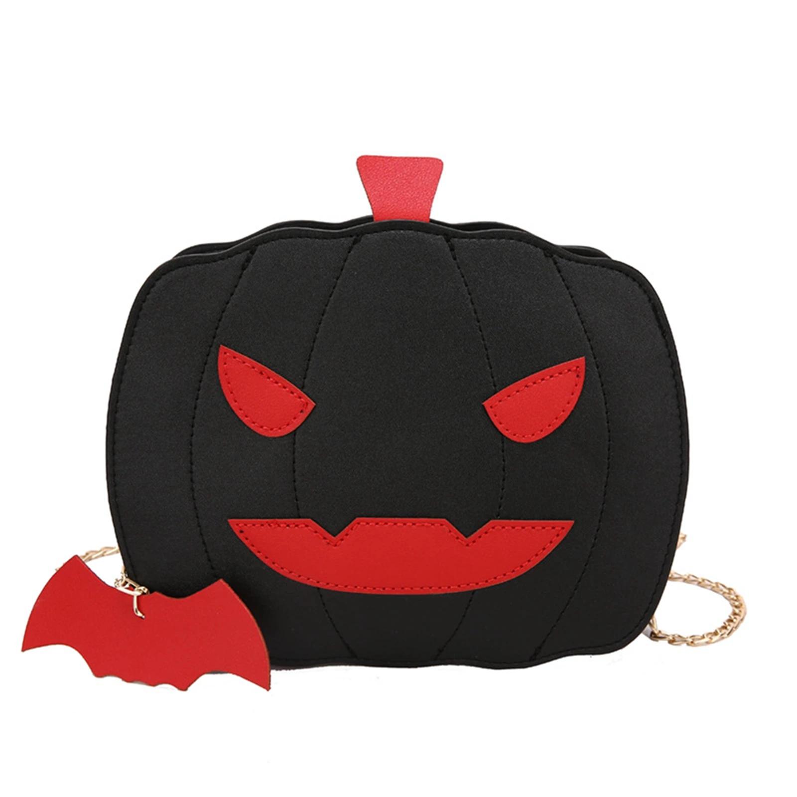

Funny Pumpkin Bun Halloween Bun Versatile Crowd Design Fashion Chain Bag Cute Personalized Creative Women s Bag Handbags чорний