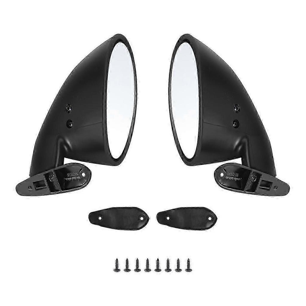 26-27 Style Left & Right Car Classic Retro Door Wing Side Mirror Rearview Vintage Universal Black