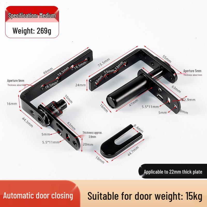 Dual-Action Spring-Loaded Bar Counter Hinge for Denim Doors