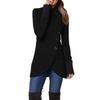 Women's Casual Fashion Solid Color Single Breasted Lapel Stitching Hem Slit Long Sleeved Jacket Coat