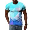 Summer Men's 3D Printed Crew Neck T-Shirt Fashion Versatile Breathable Trend Casual