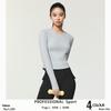 Damen Langarm Yoga Top - Figurbetont, Atmungsaktiv, Sonnenschutz, Vielseitig für Laufen, Pilates und Fitness.