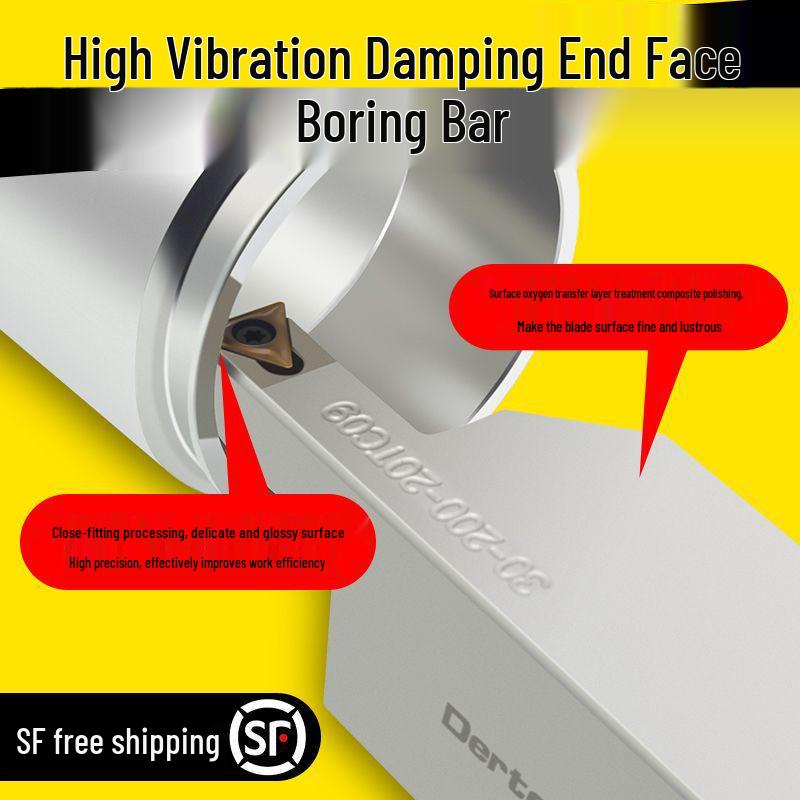 Vibrationsdämpfender CNC-Stirnnut-Werkzeughalter mit großer Schnitttiefe und rundem Bogen-Design