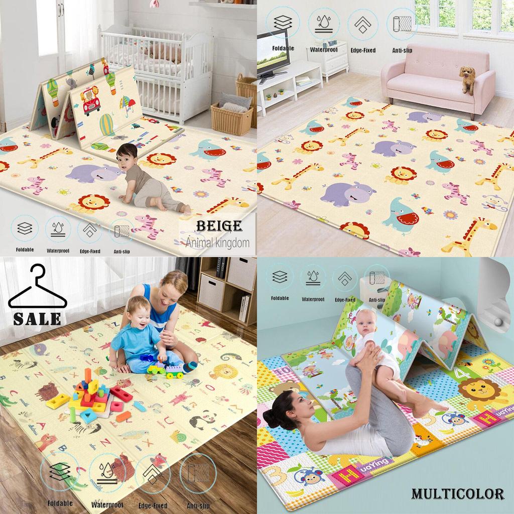 Double Sided Foldable Foam Play Mats Waterproof Anti-slip Thick Picnic Mat