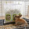 Auslaufsack für Kaninchenheu mit 2/3 Löchern, Futterbeutel für Haustiere, Hängender Heufutterspender für Kaninchen, Chinchillas, Ratten